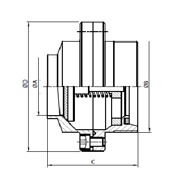 5082D Клапан обратный сварка/резьба схема